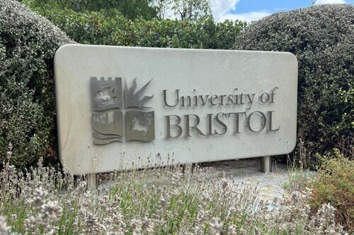 University of Bristol concrete signage
